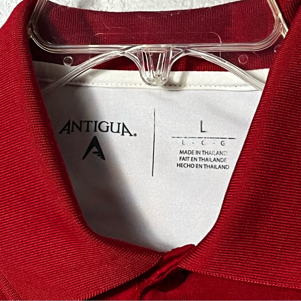 Antigua Kansas City Chiefs NFL Polo Shirt Red L Performance Athleisure Football - Picture 5 of 9